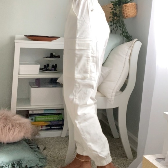 tiger mist white cargo joggers SIZE:S - Picture 3 of 5